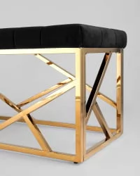 Банкетка АРТ ДЕКО велюр Черный