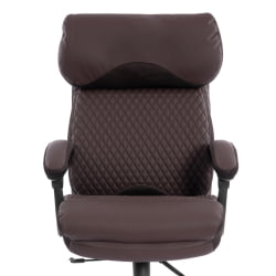 Кресло руководителя Chief metalBL кож/зам/ткань, коричневый/коричневый стеганный, 36-36/36-36 стеганный/TW-24