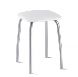 Табурет кухонный 320х320 мм Белый/Алюминий