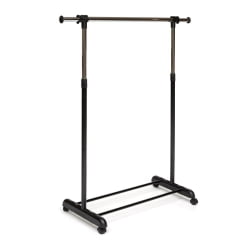 Вешалка с обувницей NY-3294 металл, 84-125*43*102-167см, хром/черный