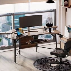 Стол для компьютера с подставкой под клавиатуру EUREKA ERK-AED-E70WN