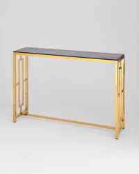 Консоль БРУКЛИН 115x30 Золото стекло smoke