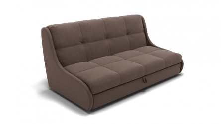 Диван Куба 1400 (ЗР) Цвет фасада: Коричневый; Тип: Прямой; Материал фасада: Металл/Велюр