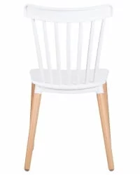 Стул обеденный ДОБРИН ТХЕО ножки светлый бук Белый В-02 / DOBRIN THEO W-02