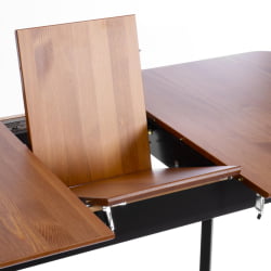Стол Соната Люкс раздвижной/Sonata Lux extension table массив сосны, антик /графит, 120-(150)х75х73 см