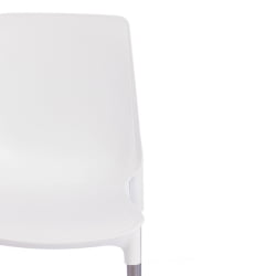 Стул для балкона GENIUS (mod 75) металл/пластик, 46x56x84cм, белый/ножки хром