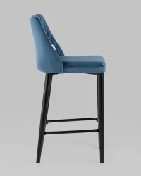 Стул полубарный Диего велюр Пыльно-синий