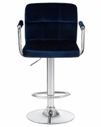 Стул барный DOBRIN KRUGER ARM Синий велюр MJ9-117