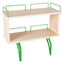 Полка задняя двухъярусная к столу Polka_zz 1/750 (Polka_zz 7/750) Клен Зеленый