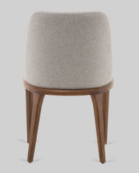 Стул Вудмайкл каркас дерево цвет темный орех рогожка бежевый