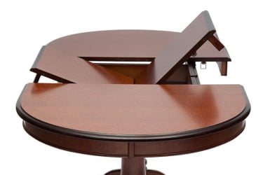 Раздвижной овальный стол Eva (EV-T4EX) дерево гевея/мдф, 120+39х80х75см, MAF Brown