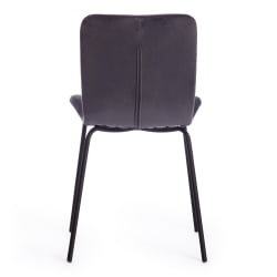 Стул GILLIAN (mod. 0137017-NI) металл/вельвет, 45х52,5х78 см, темно-серый S108 (666 SILVER GREY)/черный