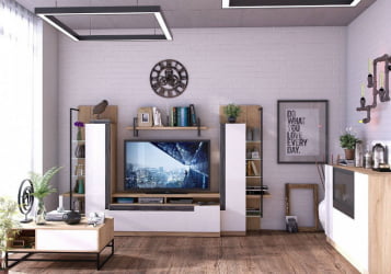 Шкаф правый Кёльн ЛД.674.060.000 Дуб Золотой/Белый