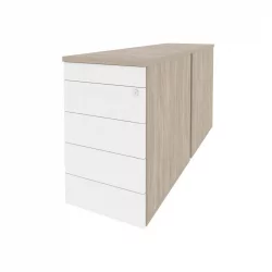 Тумба двойная приставная / опорная (TIP-ON) ONIX O.TPO-2.7 TIP Дуб Аттик/Белый