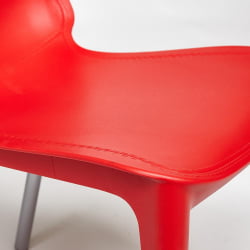 Стул для балкона GENIUS (mod 75) металл/пластик, 46x56x84cм, красный/ножки хром