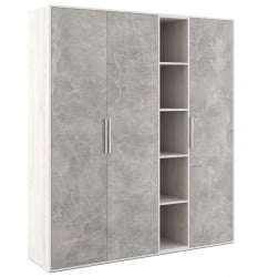 Шкаф высокий 3 створки, с нишей B-TONE BTN36152431 Сосна Бетон светлый