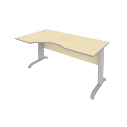 Стол криволинейный левый Riva ПЛ.СА-1 Л Клен/Металлик