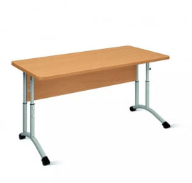 Стол ученический 2-местный регулируемый (рост 3-5) 1200х500 мм ЛДСП Бук/Металл Серый