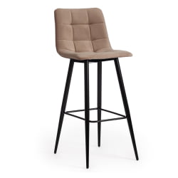 Барный стул CHILLY (mod.7095б) ткань/металл, 53х44х104 см, высота до сиденья 76 см, бежевый barkhat 5/черный
