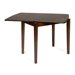 Стол TEODORO (mod. F-SHR3624RD W4) дерево гевея/мдф, 60x90(90x120)x76см, walnut (орех)