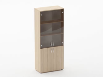 Шкаф высокий со стеклом Glassy 6.19.151 Венге