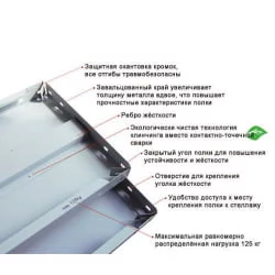 Полка СТФУ 100х70