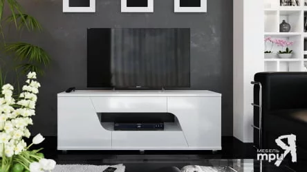 Тумба ТВ тип 5 Diamond Белый глянец