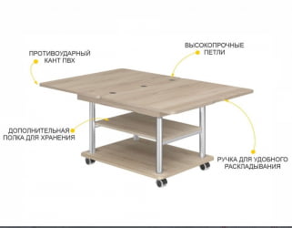 Журнально-обеденный стол Агат-22.2 Кронберг