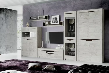 Шкаф однодверный со стеклом Соренто 11 Дуб бонифаций