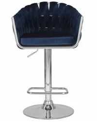 Стул барный DOBRIN MARCEL Синий велюр MJ9-117