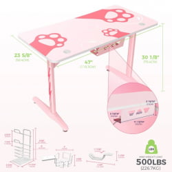 Компьютерный стол EUREKA GIP 47 Pink