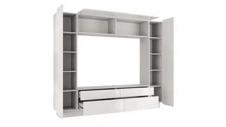 Шкаф многоцелевого назначения Лаванда-2 Белый Белый глянец