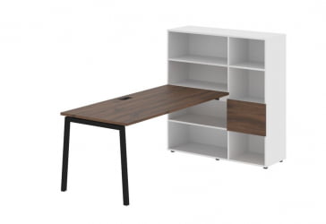 Рабочая станция EDIS ELRST 1217 Дуб Денвер темный Черный Белый