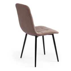 Стул CHILLY MAX Велюр/металл , 45 х 54 х 90 см , серо-бежевый 08/черный