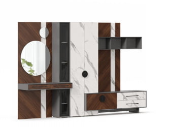 Набор мебели для гостиной Вилена №4 Оникс Серый/Орех/Монте белый