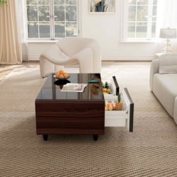 Умный кофейный столик с холодильником EUREKA TB135, Walnut+Black