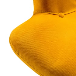 Кресло Хайбэк желтый/т.орех