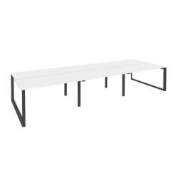 Рабочая станция на О-образном м/к ОНИКС О.МО-Д.РС-6.3.7 Белый Бриллиант/Антрацит / ONIX O.MO-D.RS-6.3.7