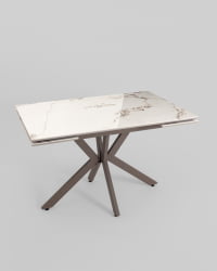 Стол раскладной Мармер 120-180*80*76 см керамика капучино / Marmer