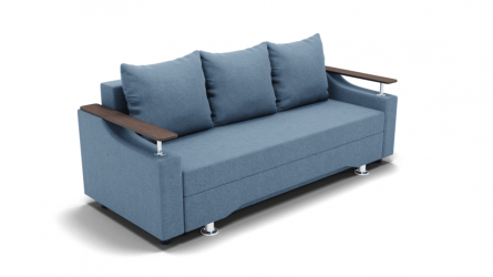 Диван Манго (ЗР) Цвет фасада: Голубой; Тип: Прямой; Материал фасада: Металл/Велюр