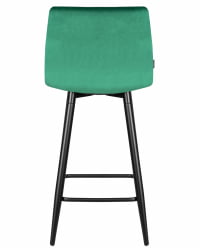 Стул полубарный DOBRIN OLIVIA (черные матовые ножки, зелёный велюр (108-64))