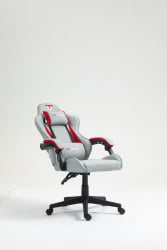 Кресло спортивное TopChairs Phantom ткань серо-красный