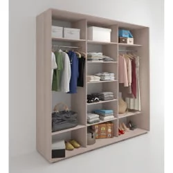 Шкаф-купе 3-х дверный Акцент-Лайт Д3 2400х600 Ясень шимо светлый