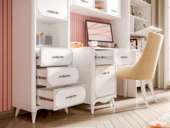 Письменный стол с полками и ящиками Элис ЛД 532.110.000 Белый