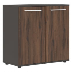 Шкаф с глухими малыми дверьми ЕДИС ЕЛCС 85.1 Дуб Денвер темный Белый Мокко / EDIS ELCS