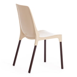 Стул для балкона GENIUS (mod 75) металл/пластик, 46x56x84cм, бежевый/коричневые ножки