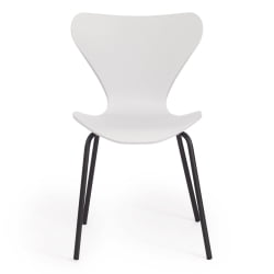 Стул Jacobsen (mod DC 102) пластик/металл, 50 х 46 х 82 см , белый 018/черный