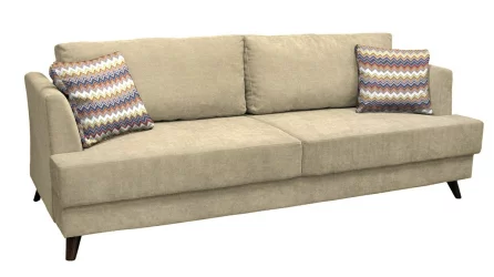 Диван-кровать Дамаск ТД 214. Лаундж 5 Бежевый/ Фибра 2378/4 Зигзаг