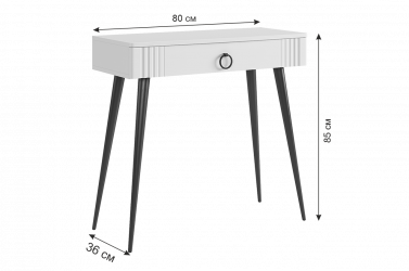 Туалетный столик (без зеркала) Ева TS-02