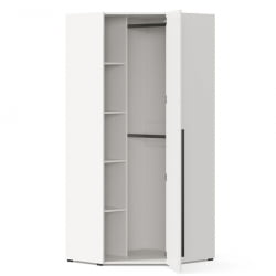 Детский угловой шкаф Мотокросс ЛД 535.030.000 Серый шелк с фотопечатью